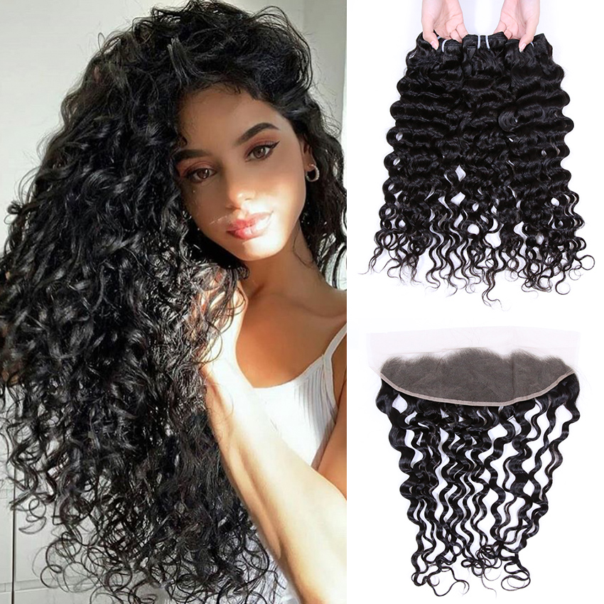 100 Virgin Human Hair Italian Wave Brazilian Bundle Hair Weave Bundles