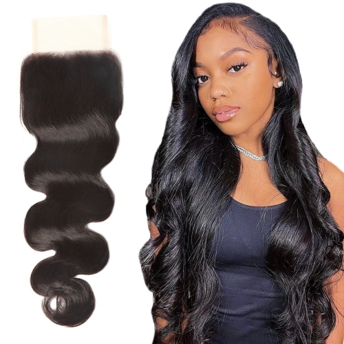 Cuticle Aligned Virgin 4x4 Lace Closure Unprocessed Body Wave Hair