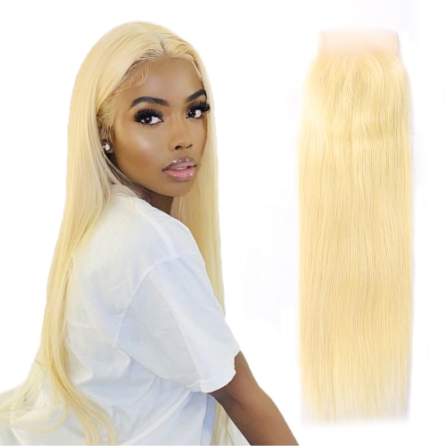 XS Hair 613 Cuticle Aligned Virgin Transparent 4x4 Lace Closure Straight