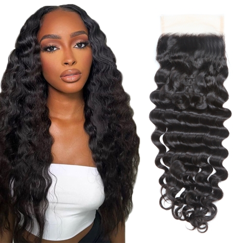 XS Hair  Virgin Transparent 5x5 Lace Closure Loose Wave