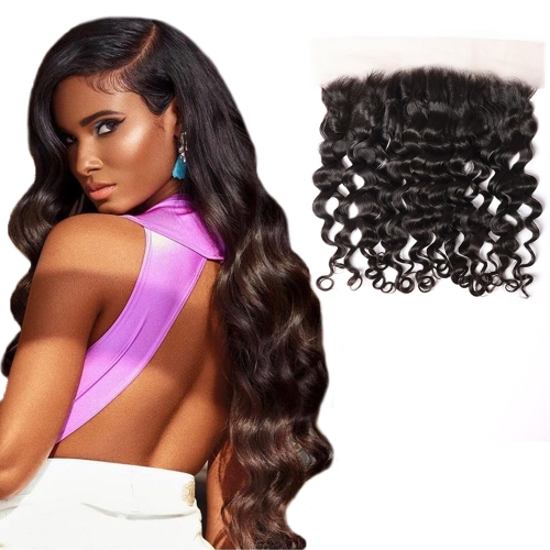 XS Hair Raw Virgin Hair 13*4 Transparent Lace Frontal Loose Wave